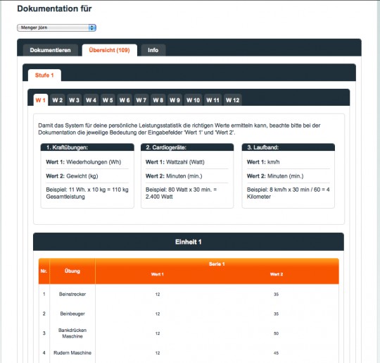 Bildschirmfoto: Dokumentation